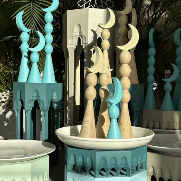 Muqarnas Side Table 50cm Height - Image 2