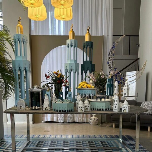 Muqarnas Side Table 50cm Height - Image 4