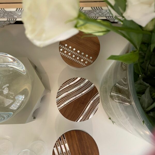 بانبونيرة بنقشة الثوب خشب الجوز - Image 5