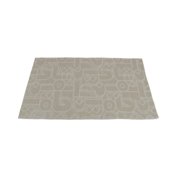 مفارش شاكرين البلاستيكية باللون الرمادي الفاتح - مجموعة من 6 قطع - Image 1