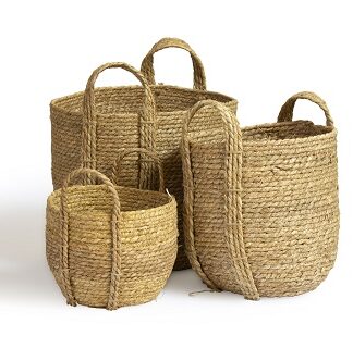 Small Cattail Basket Outside Handle - Image 2