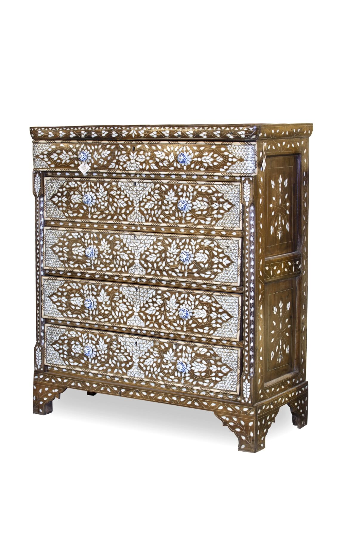 Wood,mother of pearl, chest, drawer,