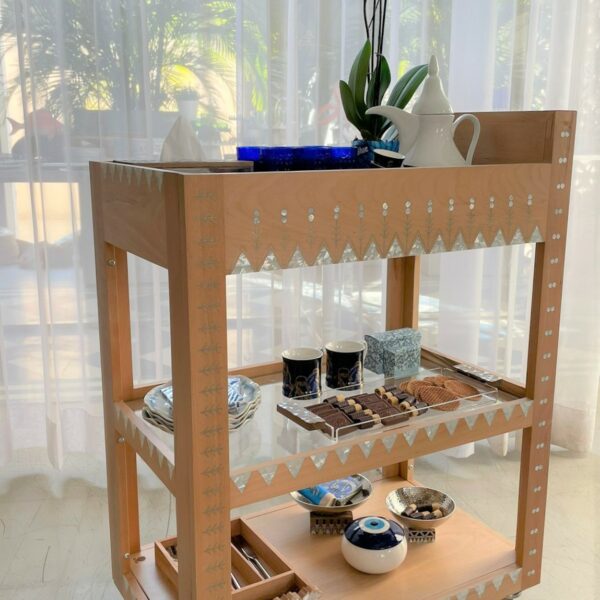 Trolley Sheih Collection in Mother of Pearl (80x50x102cm) - Image 6