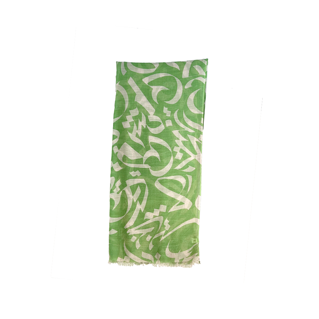 Elegant Scarf - Silk and Modal Scarf Khair Green
