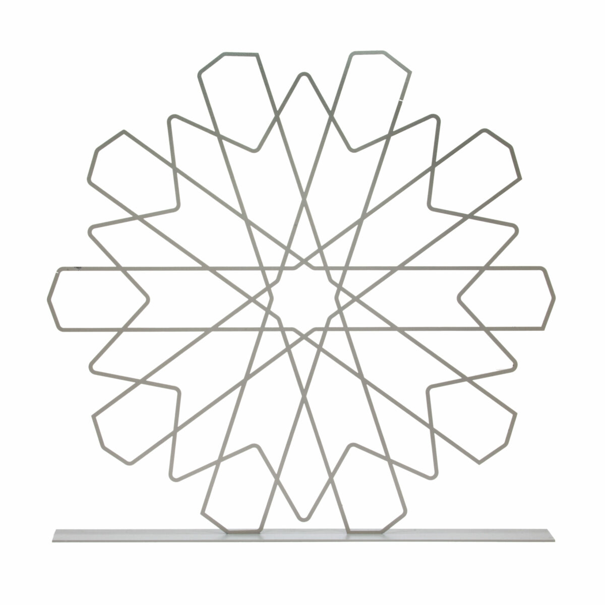 Star Shape Metal Geometric Star Stand Grey-13cm