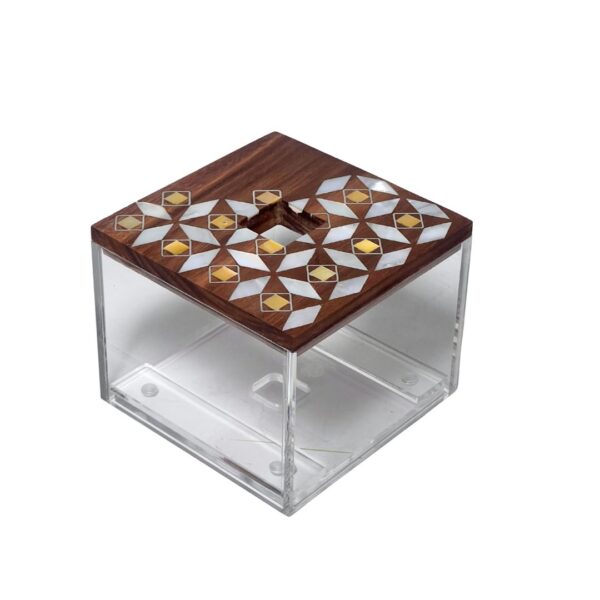 Tissue Box Misk in Mother of Pearl Square