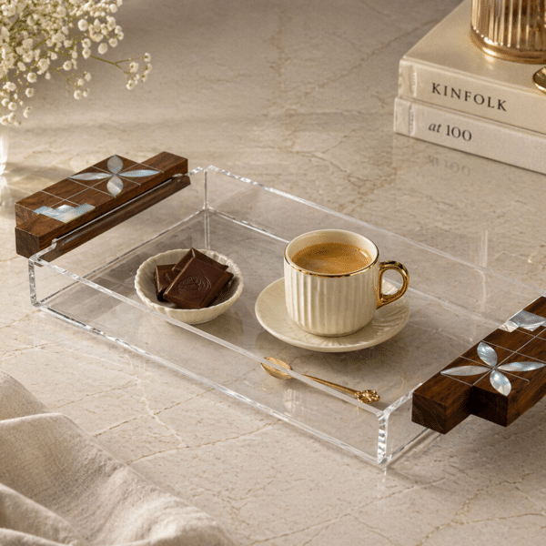 Tray Jawhar Collection Plexi and Wood |3 Size
