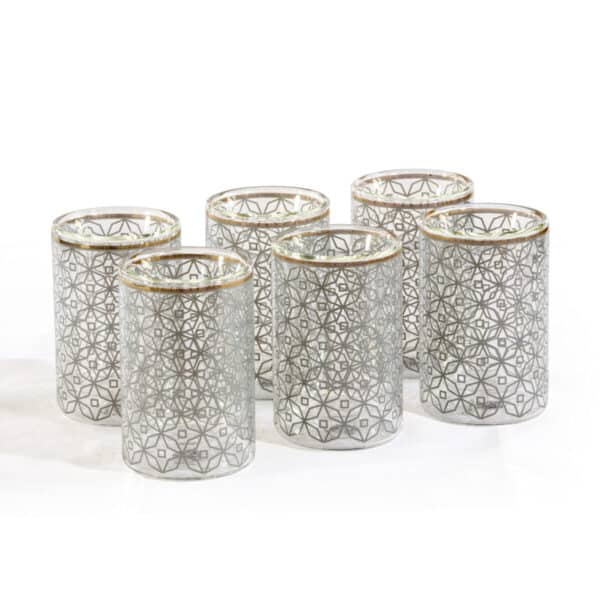 Double Wall Tea Cups 150cc Naqsh Collection (Set of 6)